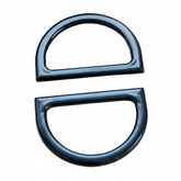 Plastic D Shape Purse Bag Handles (2 Pieces) 4.5x3.25 Inch 9mm Black For Making Accessories Spare Replacements